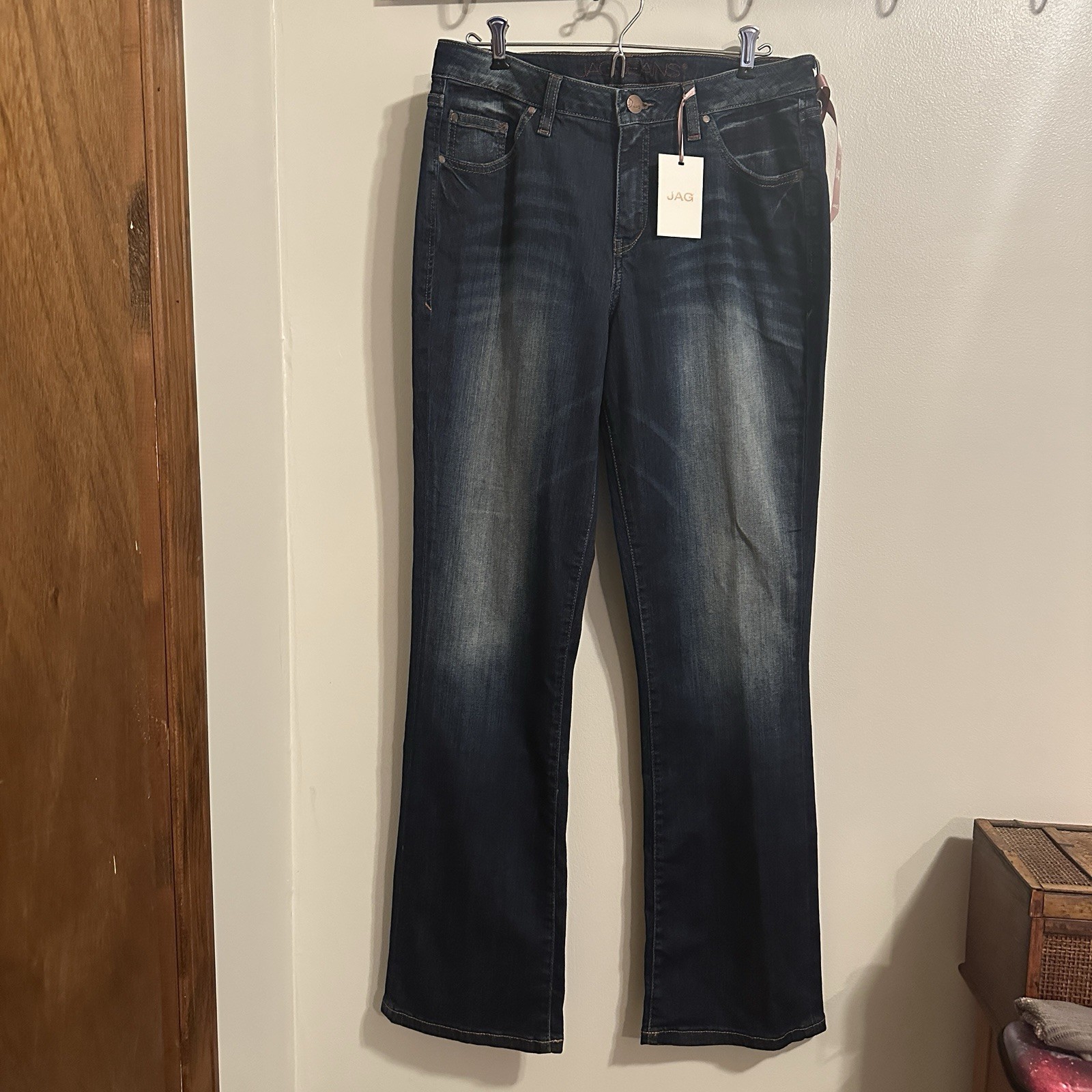 JAG Womens Sz 14 Atwood Bootcut Midrise Jeans After Denim Dark Wash NWT