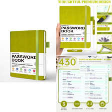 Password Book with Alphabetical tabs. 4.3"x5.7" Internet Address Organizer
