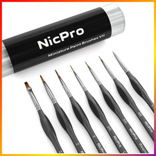 Feine Pinsel Set 7-teilig für Acryl, Öl, Aquarell, Modellbau