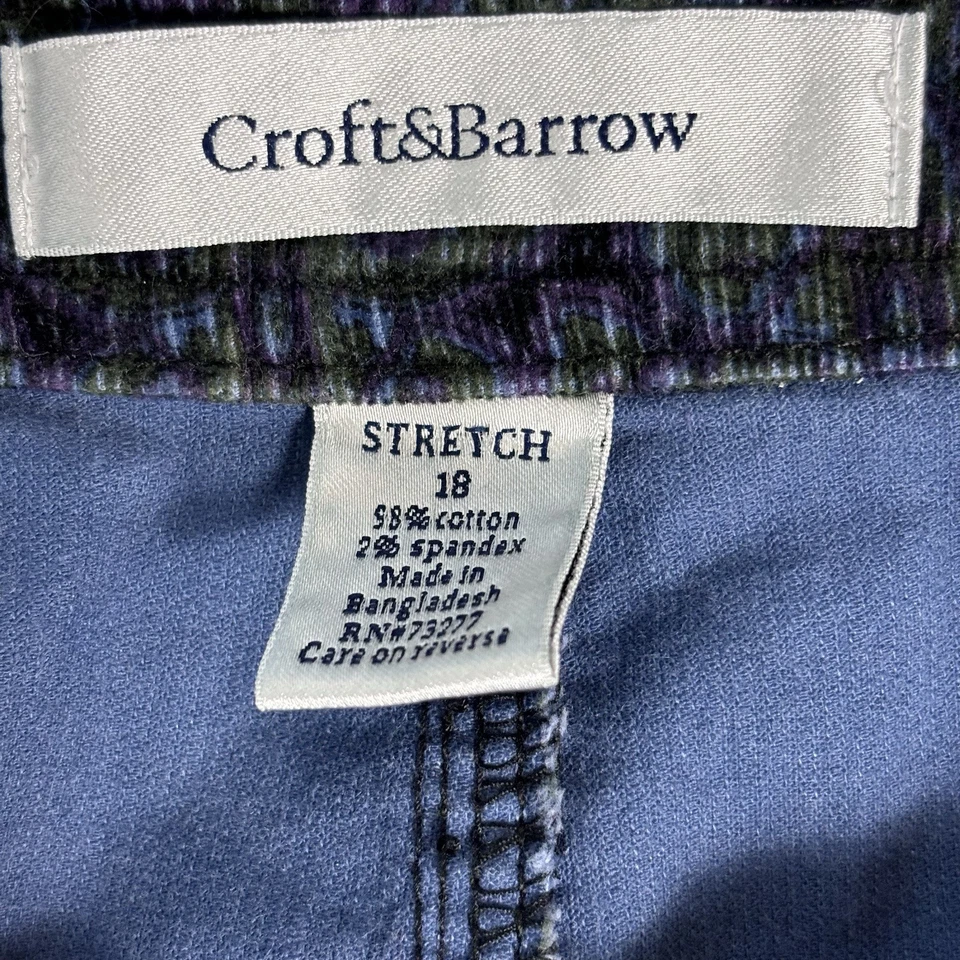 Falda Croft Barrow Pana Línea A Midi Púrpura Paisley Elastizada Talla 18 39 x 25 Foto 2 de 4