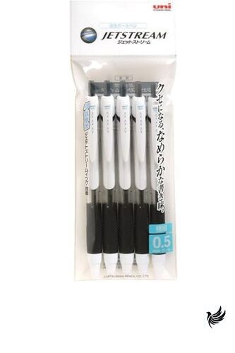 Ballpoint Pen JET STREAM Black 0.5mm Set Permanent Marker Oi
