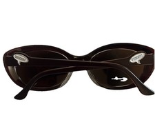 Moschino Vintage 90s Oval Matte Brown Sunglasses Moschino Bubble Logo