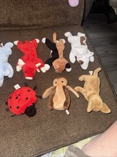 Ty Beanie Babies Collection 7 Plushies for One Price. Has Tags, Vintage ‘90s.