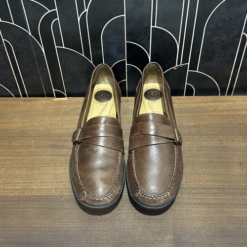 Bass Detour Size Women's 8.5 M Brown Leather Loafers Strap Casual Comfort Shoes - Picture 10 of 10