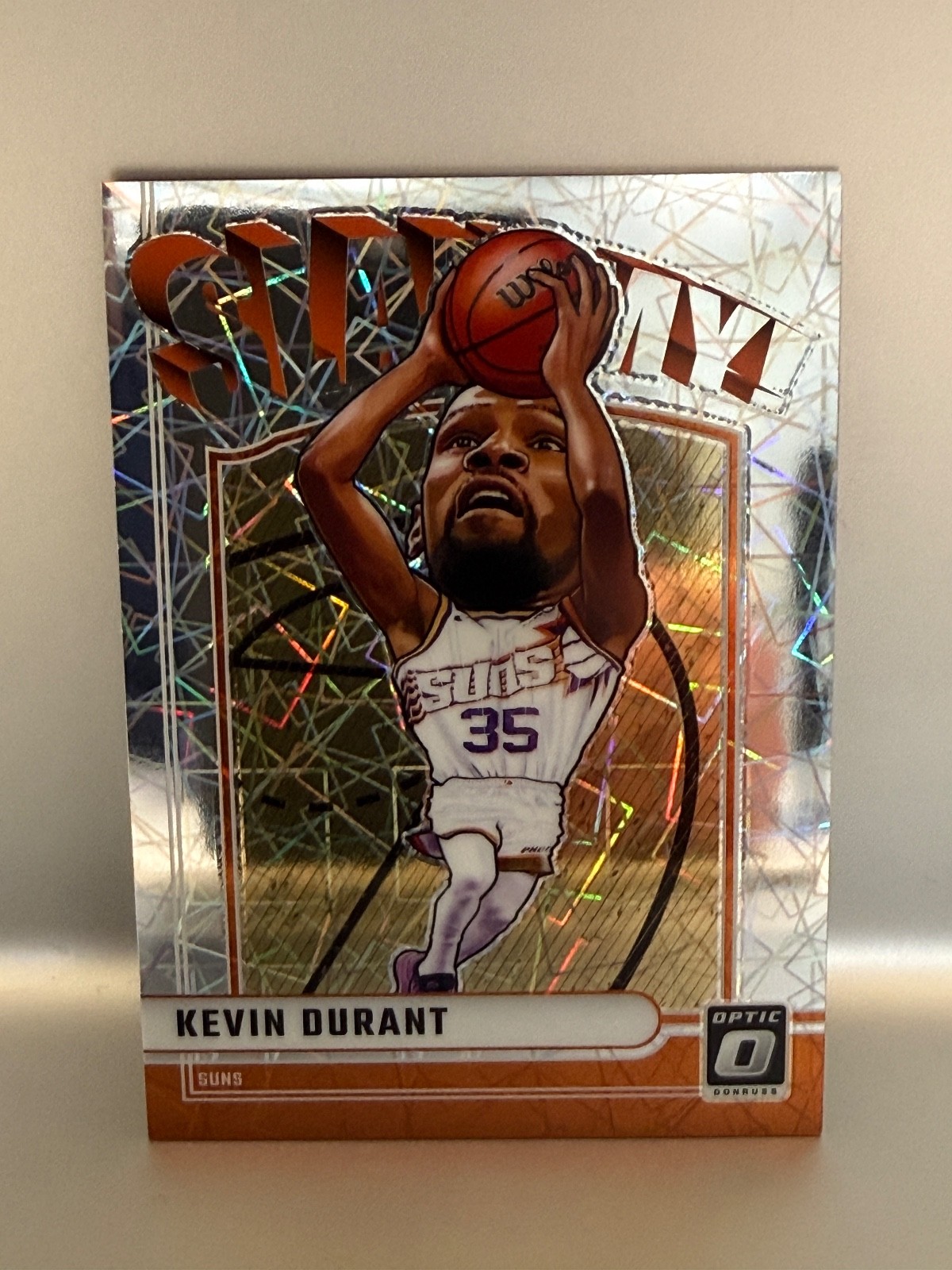 KEVIN DURANT 2024-25 PANINI DONRUSS OPTIC #10 SLAMMY! PRIZM SP CASE HIT RARE