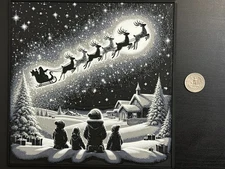 Winter's Magical Moment 3D Image - Wall Hanger Frame Included