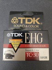 TDK Extra High Grade Sound And Color TC-30 VHS-C Cassette Tape For Camcorders