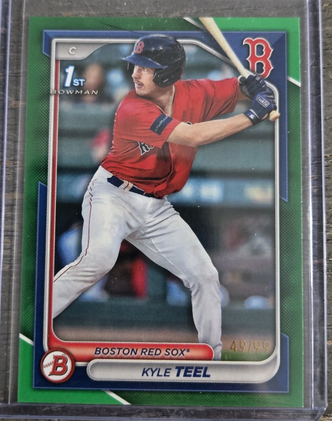 Kyle Teel 2024 Bowman Prospects #BP-48 Bowman 1st Green Parallel /99