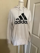 Adidas Beige Womens Essential Logo Fleece Hoodie M