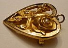 10K Gold Order Of The Rose Heart Beta Sigma Phi Sorority Pin Pendant 6.3 Grams — photo 4