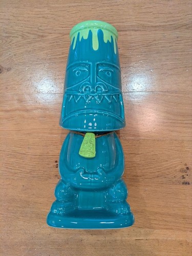 Shag Tiki Mug Ekahi Flower Vase Blue 2006 Josh Agle Signed Interior