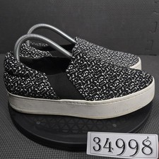 Vince Shoes Womens Size 9 Black Flecked Knit Slip On Platform Sneakers Casual