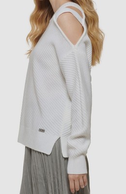 dkny cut out sweater