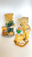 Vintage Tow Teddy Bears Bookends Hand Painted Ceramic d cor For Kids Disk