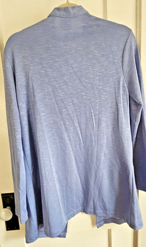 Cielo Women Open Front Drape Classic Cardigan With Pockets Size S Blue - Picture 2 of 7