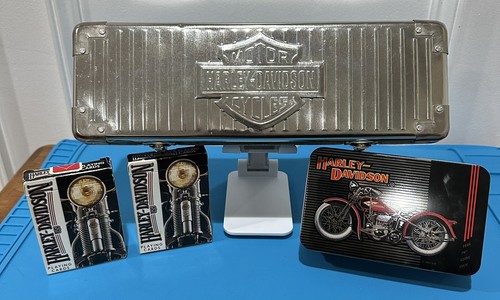 Harley-Davidson Lot Tin with Historical Playing Cards Tin And 4 Deck Of Cards🔥
