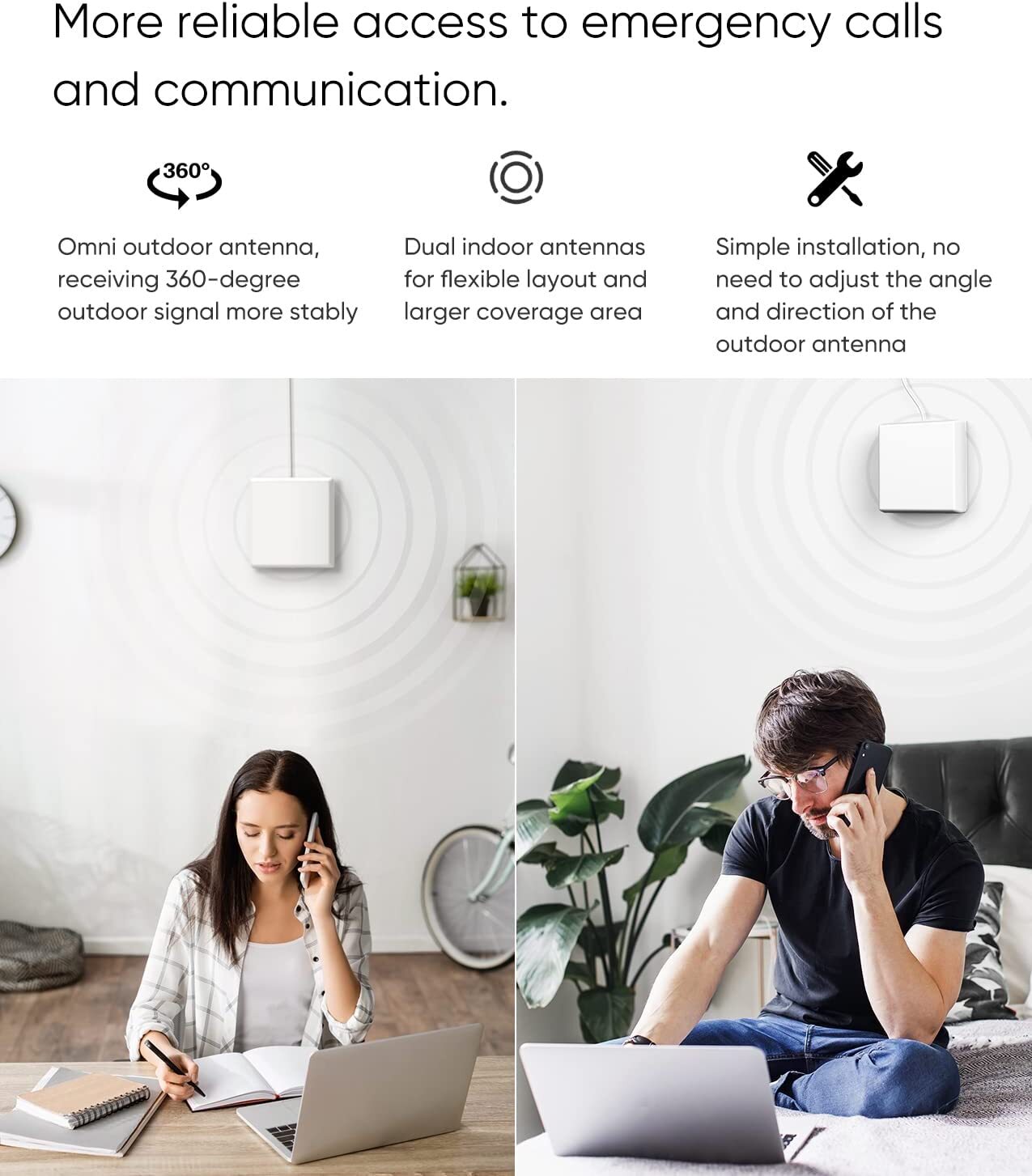 SolidRF Home MultiRoom Cell Phone Signal Booster Boosts 4G LTE & 5G