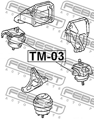 TM-03 FEBEST Engine Mounting for TOYOTA