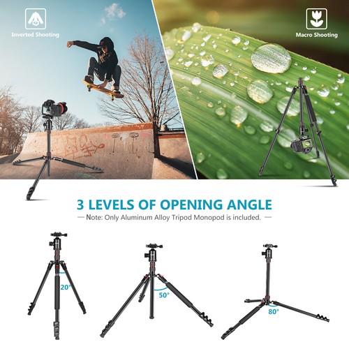 NEEWER 77 inch Camera Tripod Monopod for DSLR with 360° Panoramic Ball Head - Photo 6 sur 8