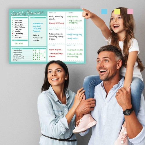 WallTAC Dry Erase Removable Weekly Wall Sticker Planner Organiser - Task Tracker - Picture 5 of 28