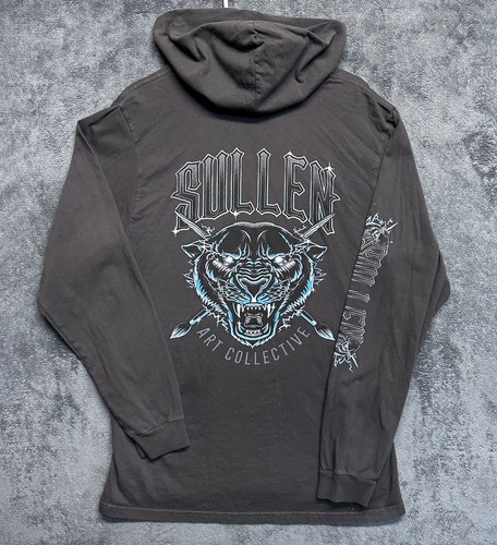 Sullen Art Collective leichter Hoodie Herren XL anthrazit grau Premium Design
