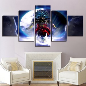 Garden Poster Dragon Ball Z Super Saiyan Poster 5pcs Canvas