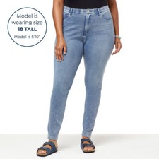 DG2 Diane Gilman Virtual Stretch Denim Baby Bootcut Jean, Chambray, 28WT, 802223