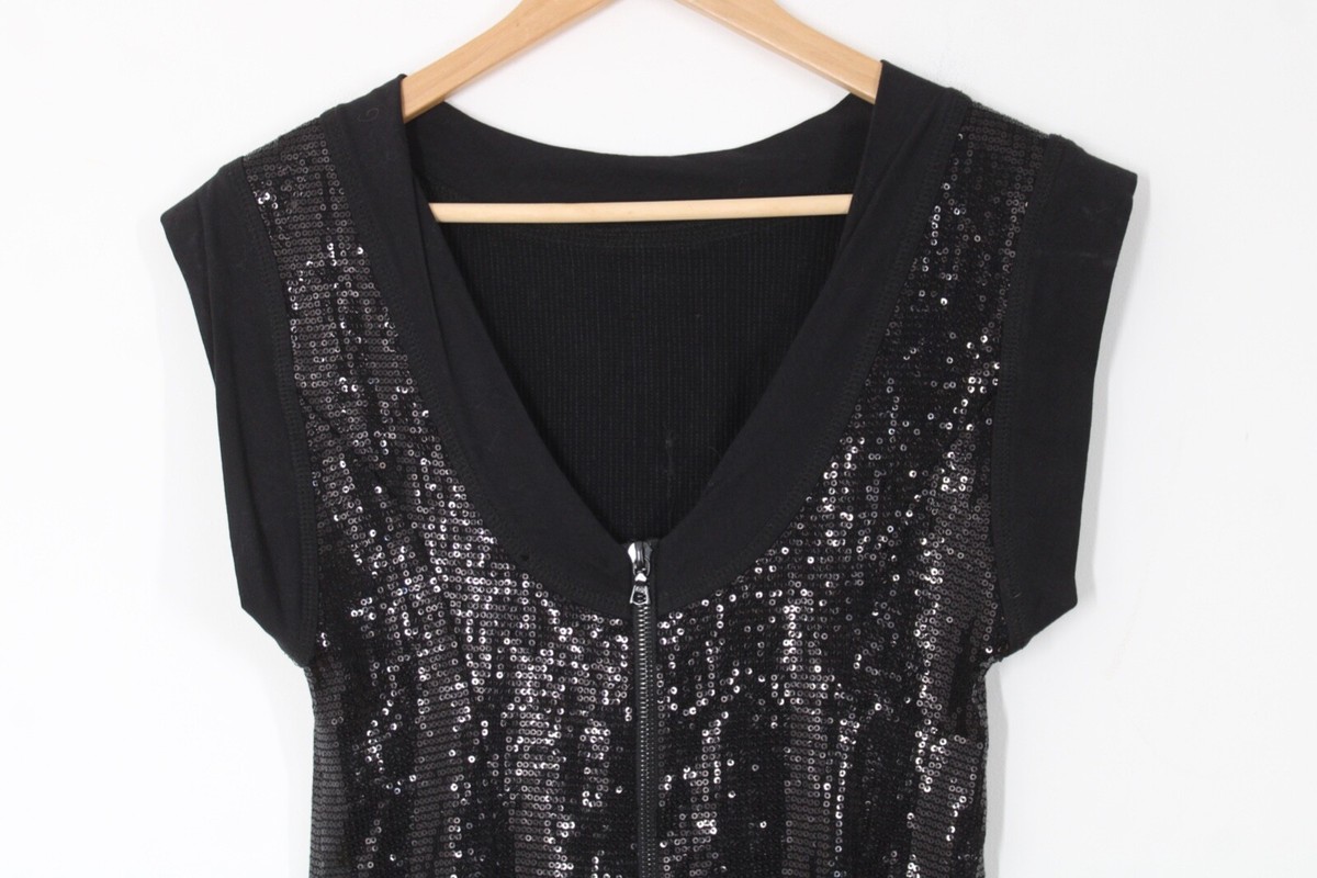 nanette lepore black sequin dress Women's Nanette Lepore Long Sleeve Velvet Sequin Dress