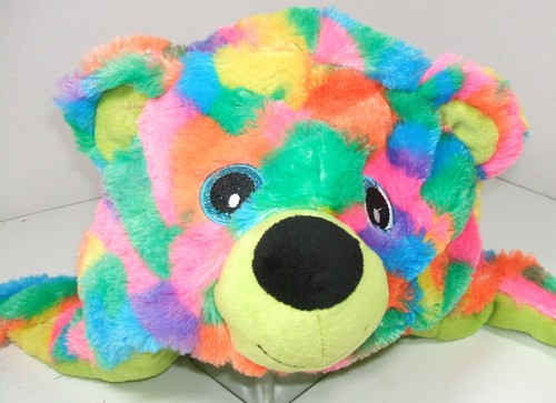 Animal Bear Hat Super Soft & Warm Multicolor with Flaps and Pom Poms Sewn Eyes - Picture 4 of 5