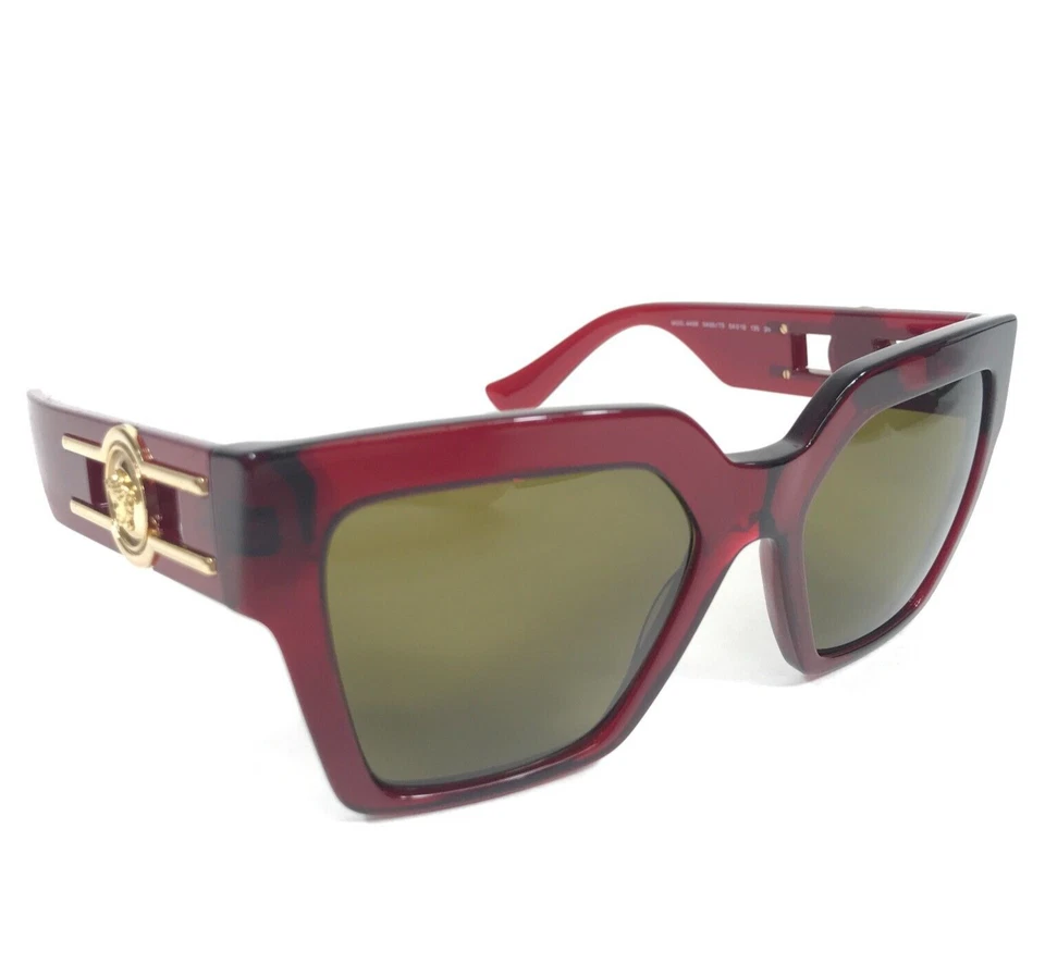 Gafas de sol Versace MOD.4458 5430/73 Borgoña Rojo Dorado con lentes verdes 54-19-135 Foto 3 de 4