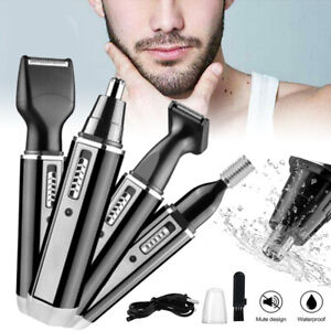 4 Em 1 Elétrico Recarregável Orelha Nariz Sobrancelha Barba Cabelo Barbeador  Aparador Clipper | eBay