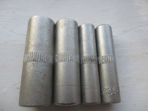 4 Metric Chrome Vanadium Deep Sockets - 1/4" drive - 6 8 11 & 13mm - Picture 7 of 8