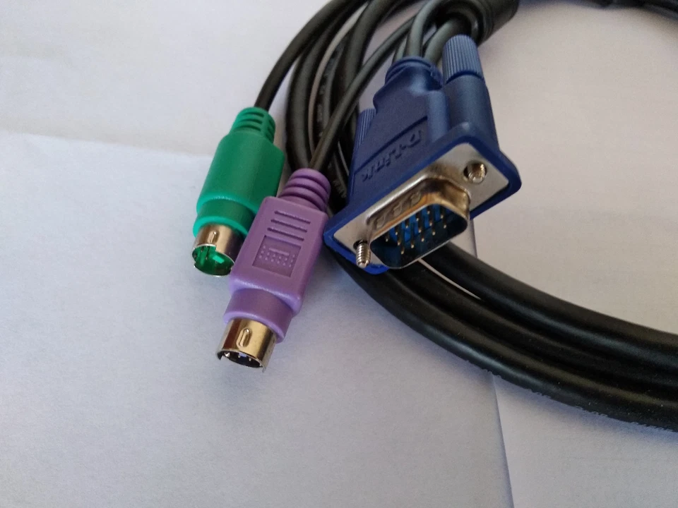 D-LINK DKVM-CB KVM Switch Cable 1.8M 6FT VGA Video Monitor PS2 Keyboard Mouse - Image 4 of 4