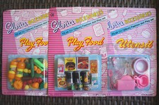 GLORIA DOLLHOUSE FURNITURE Size Vegetable  Fridge Can Food  Utensil Play Sets