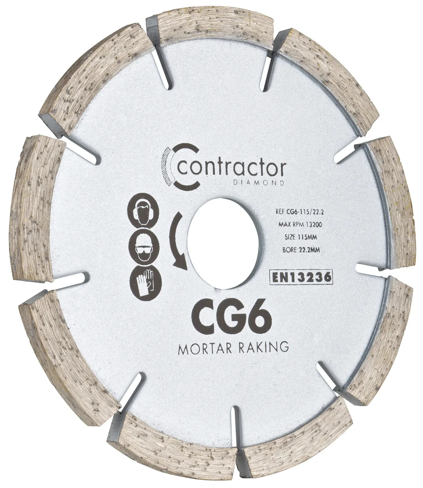 OX Tools CG6-115/22 Contractor Diamond Blade - Mortar Raking 115 x 22.23mm