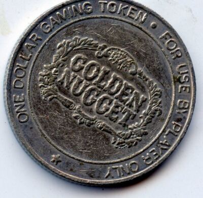 新品未開封 Golden Nugget Atlantic City 缶ケース付き Atlantic City: Golden Nugget 1.00 Slot Token; Atlantic City, New