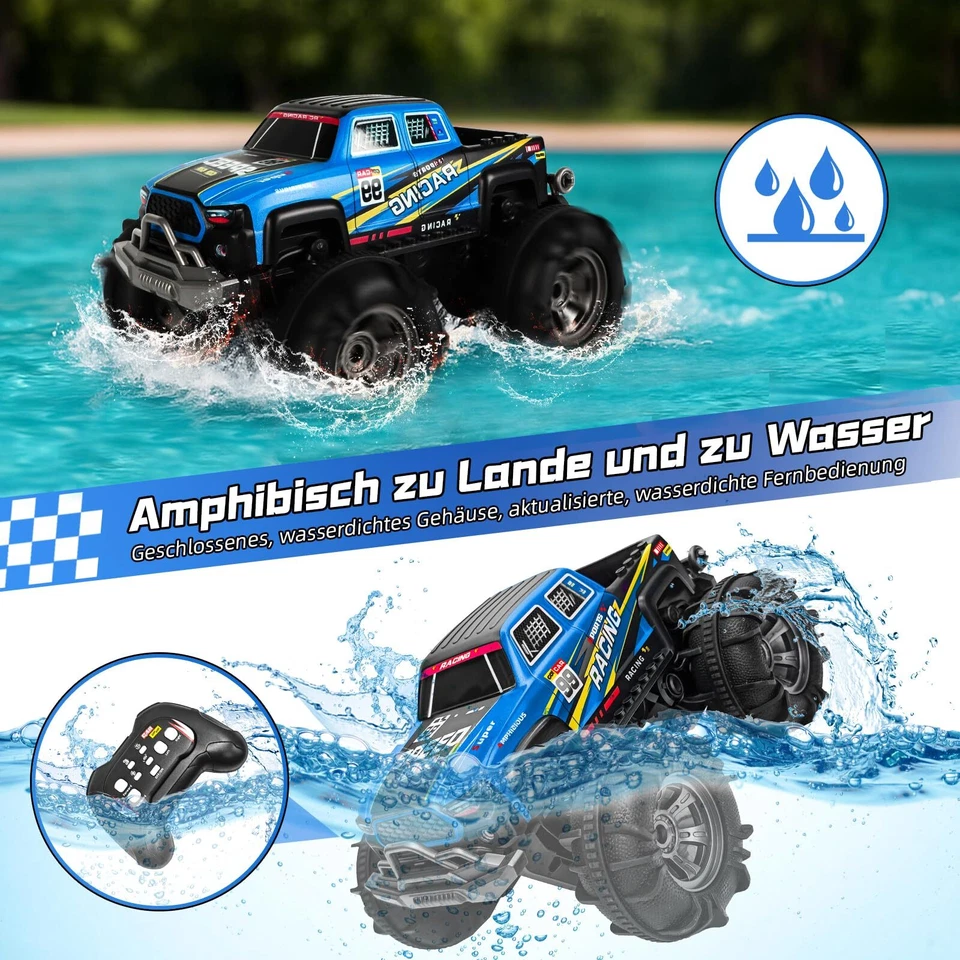 Amphibisches Ferngesteuertes Auto 4WD Wasserdicht RC Car Off-Road Spielzeugauto - Bild 4 von 4