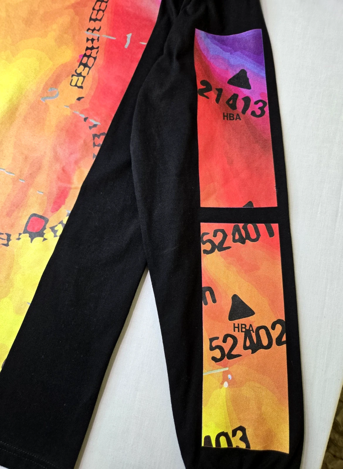 HBA (HOOD BY AIR) T shirt termica manica lunga Hood By Air HBA Shayne Oliver mappa meteo uomo XL