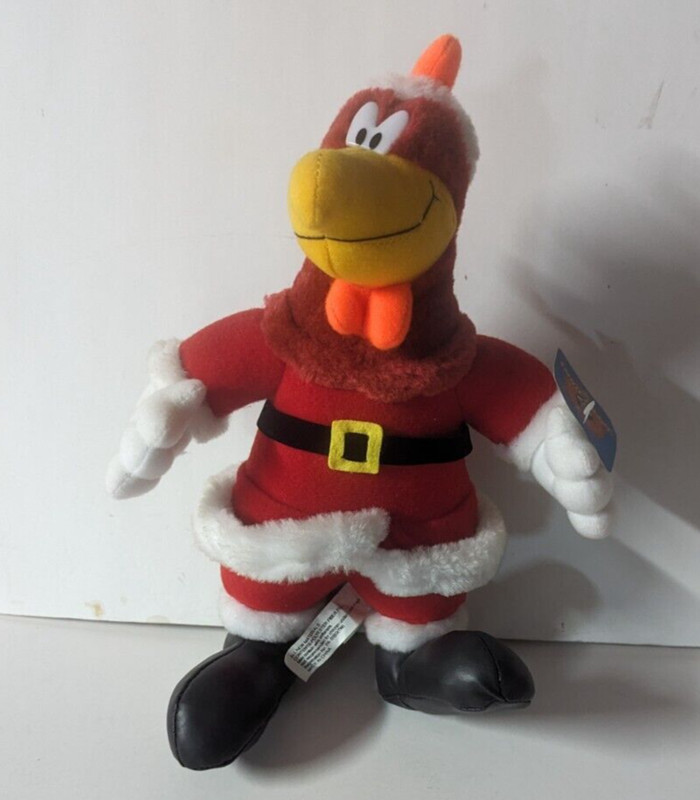 RARE NOS  Looney Tunes Santa Clause Foghorn Leghorn  Plush 12"