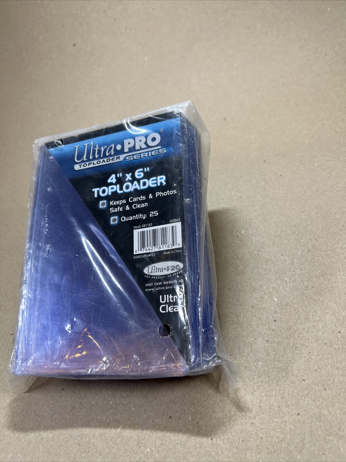 ULTRA PRO 4” x 6" TOP LOADER CARDS PHOTOS 25 COUNT #81183 ULTRA CLEAR NEW SEALED