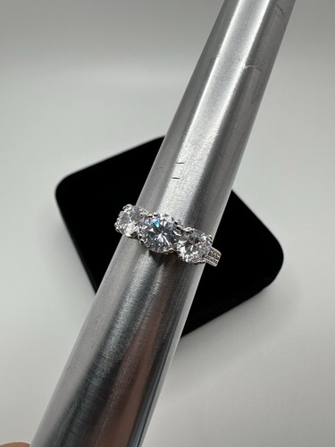 Vintage 18k Gold Plated CZ Ornate Ring Size 8.75 JB20 - 第 8/10 張圖片