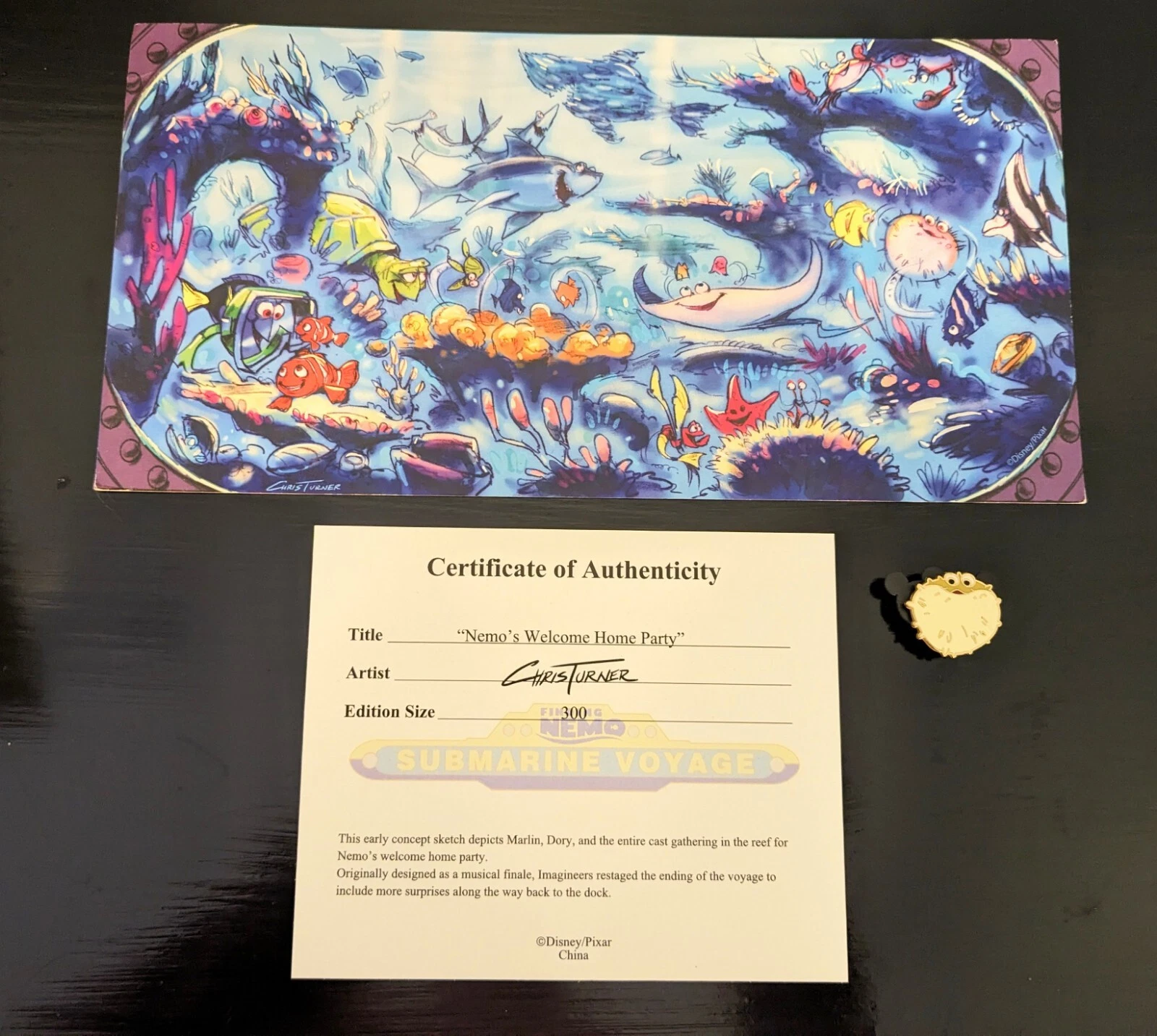 Disney Finding Nemo Submarine Voyage Welcome Home Party Pin Set Limited Edition