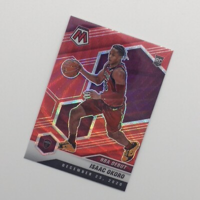 2020-21 Panini Mosaic Red Wave Tmall Prizm Isaac Okoro Rookie RC