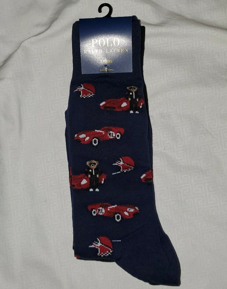 polo teddy bear socks