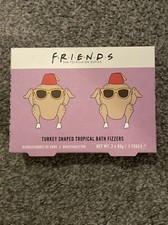FRIENDS TV Show Turkey Shaped Fizzers - Two 50g Tropical Scented Bath Fizzies