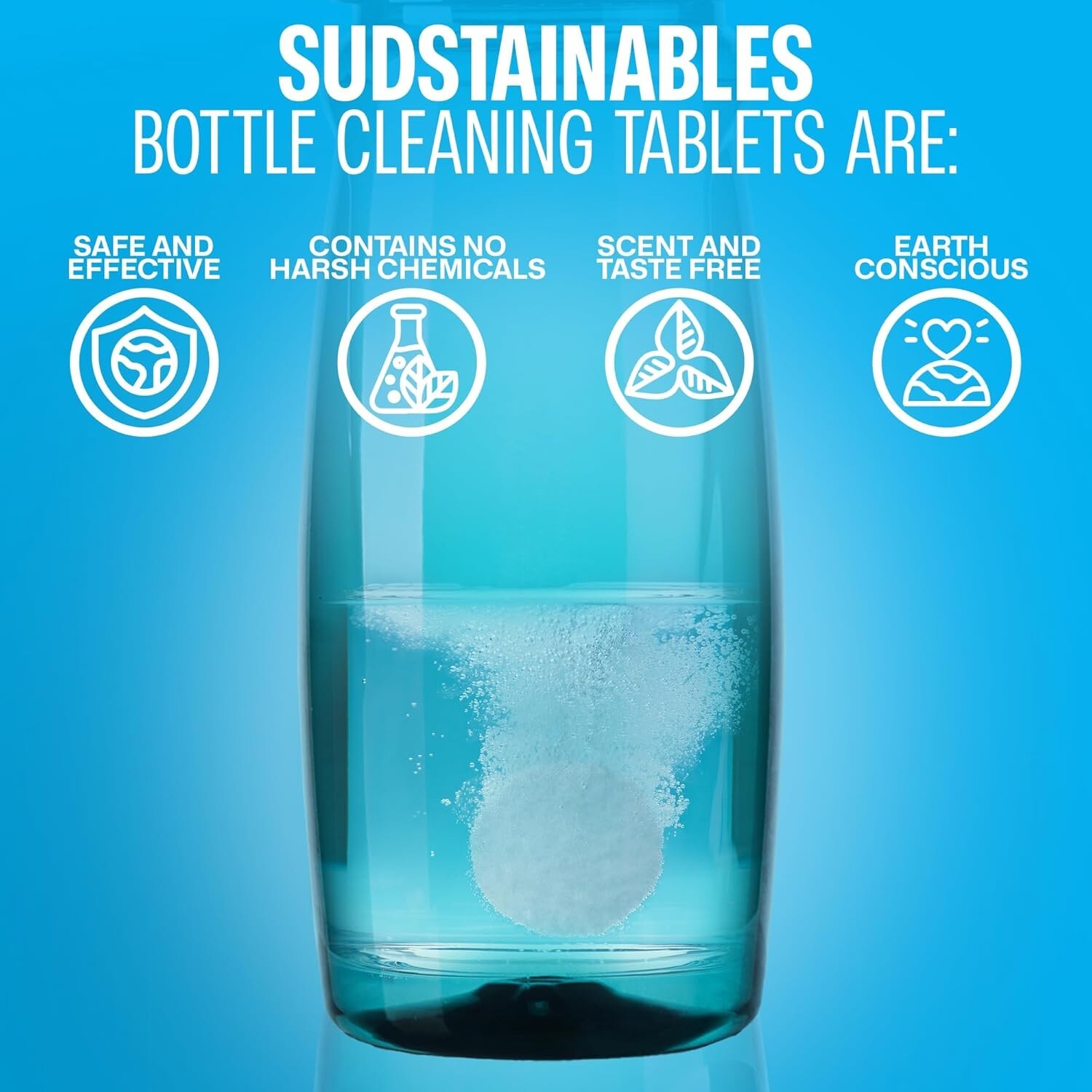 Water Bottle Cleaning Tablets &ldquo; 36pack Chlorinefree And Odorless Cleaner For Hyd