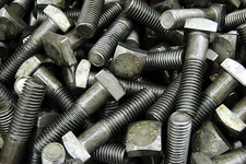 (25) Square Head 5/8-11 x 2-1/2" Bolts Unplated A307 15/16" Sq