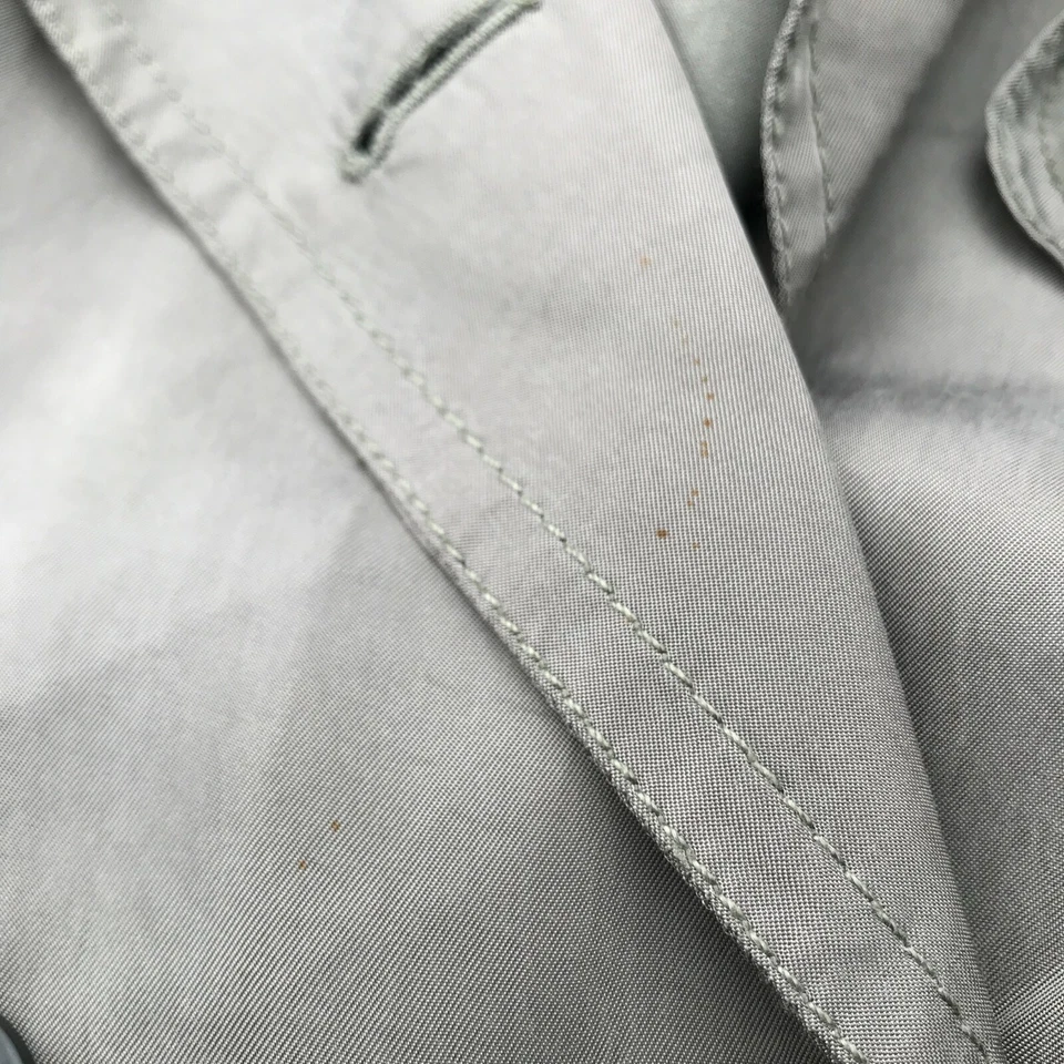 Chaqueta gabardina Club Monaco Isabelle para mujer pequeña marrón ligera en capas Foto 2 de 4