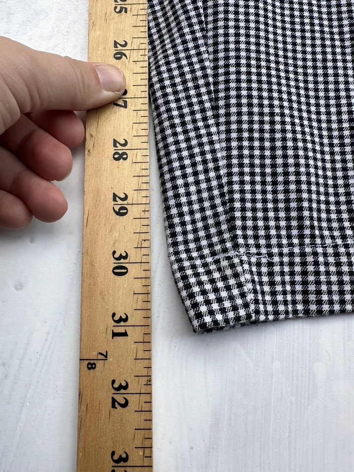 Chef Works Unisex S Essential Baggy Fly Chef Pants Black/White Classic Checker - Image 3 of 4