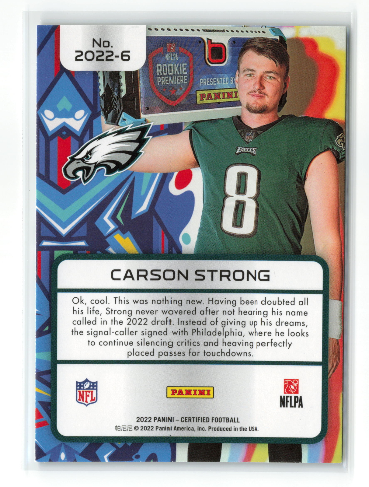 2022 Panini Certified - 2022 Carson Strong #2022-6 (RC) for sale online ...